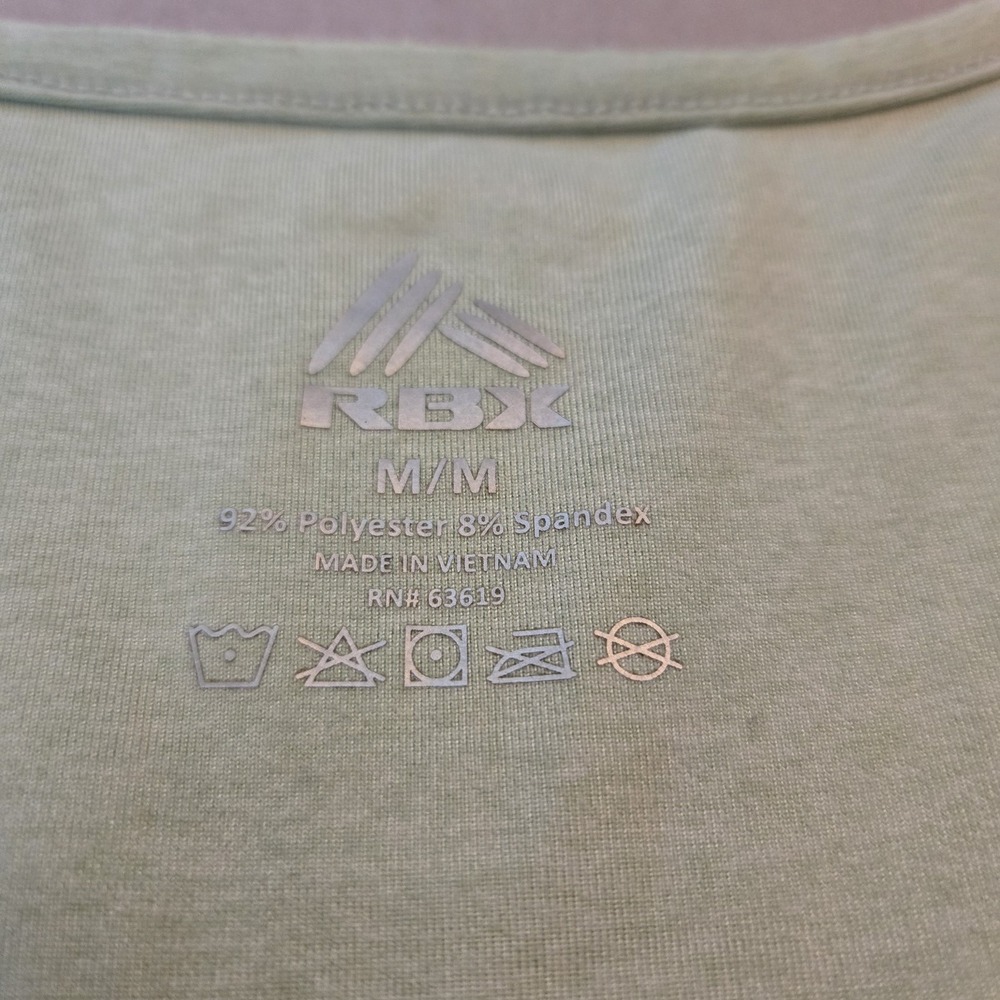 RBX‎ Women's XL V Neck T shirts Poly/Spandex Light Green Short Sleeve - Picture 6 of 11